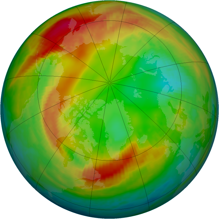 Arctic ozone map for 08 February 2000